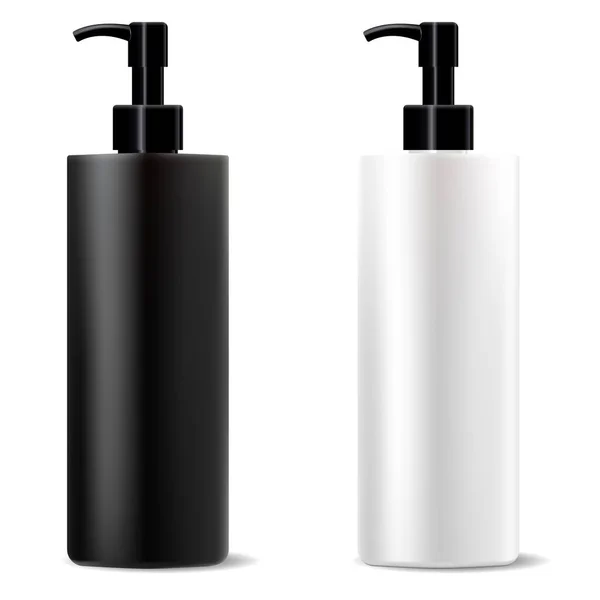 Weiße Reinigungsspender Pumpe Flasche. Kosmetik — Stockvektor