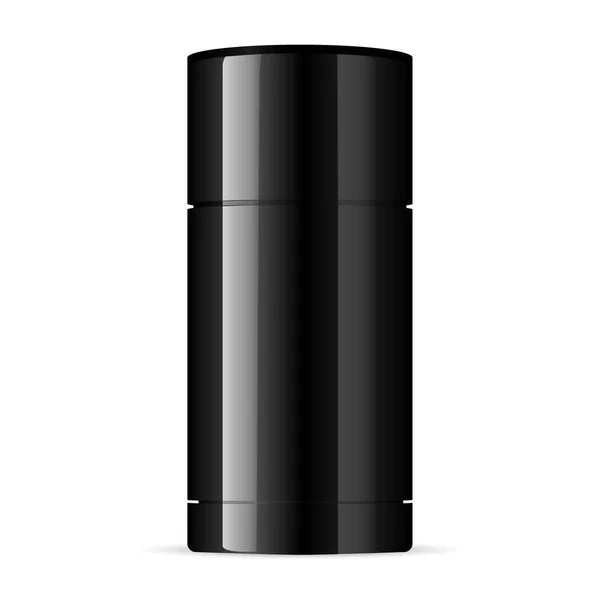 Déodorant noir brillant emballage antitranspirant — Image vectorielle
