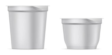 Yuvarlak gümüş kaplama plastik ya da kağıt kap seti