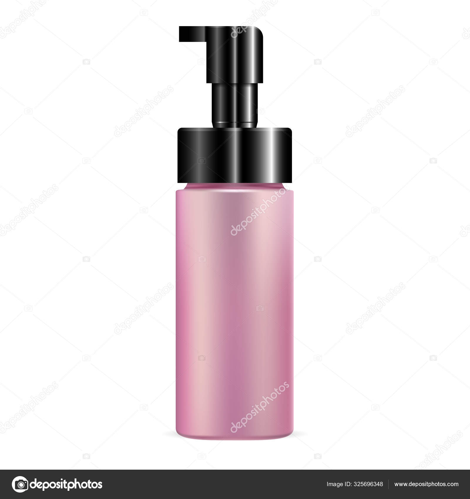 Download Cosmetic Bottle Mockup With Dispenser Pump Lid Vector Image By C Sergiibaibak Vector Stock 325696348