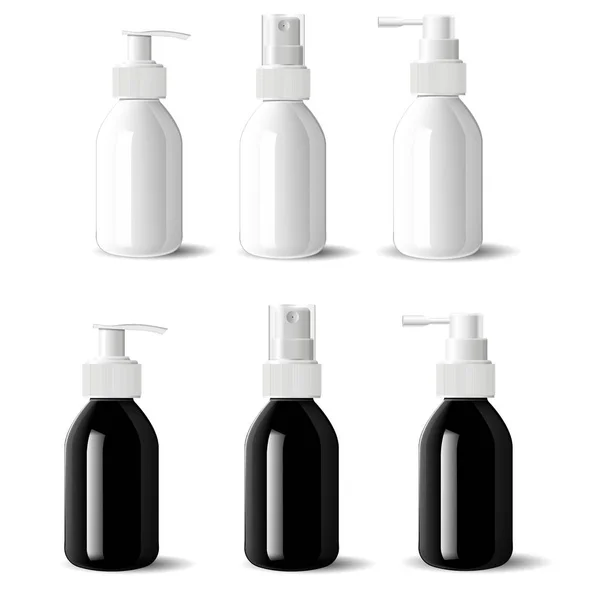 Bottle dispenser spray cap. Aerosol container — Stock Vector