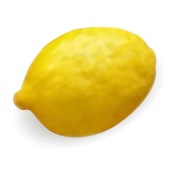 Modèle jaune citron isolé sur fond blanc . — Image vectorielle