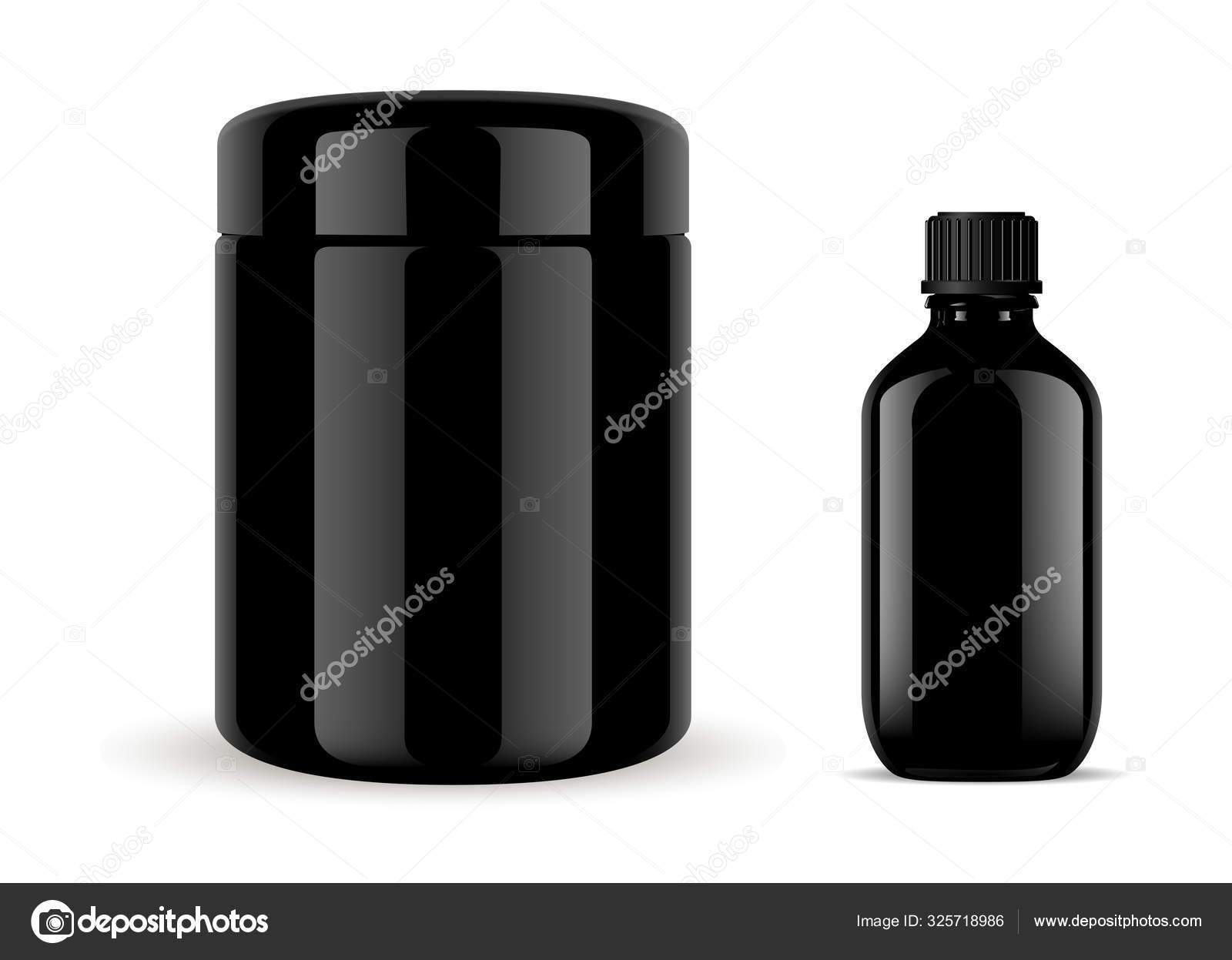 Download Cosmetic Medical Glass Bottle Set Vial Jar Mockup Vector Image By C Sergiibaibak Vector Stock 325718986