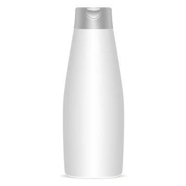 Şampuan Şişe Vektörü Oval Paketi. 3d Model