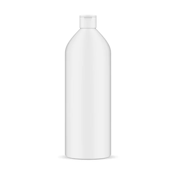 Illustration vectorielle blanche de bouteille de shampooing cosmétique . — Image vectorielle