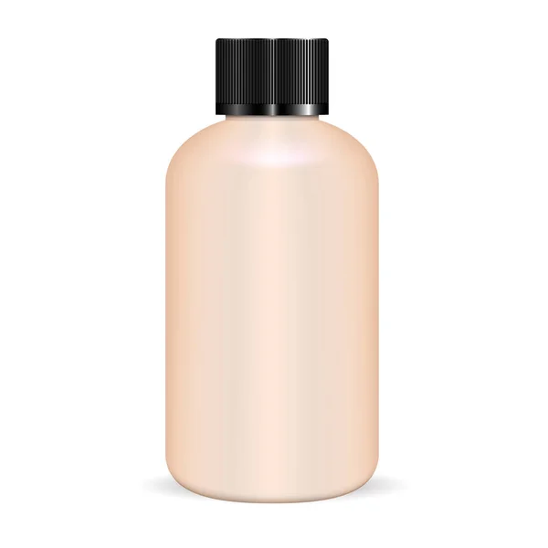 Cylinder Round Shampoo Bottle Vector Blank. — Stock Vector