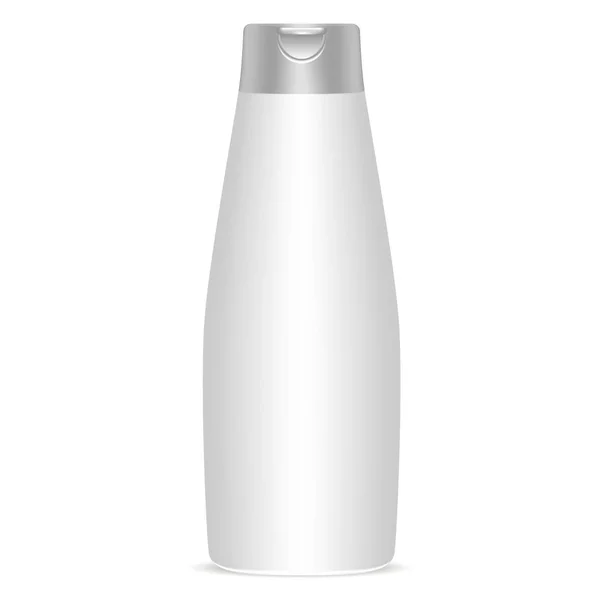 Shampoo Flasche Vektor ovale Paket. 3D-Attrappe — Stockvektor