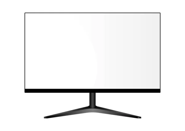 Breiter Monitor im Stand. lcd tv display mockup. — Stockvektor