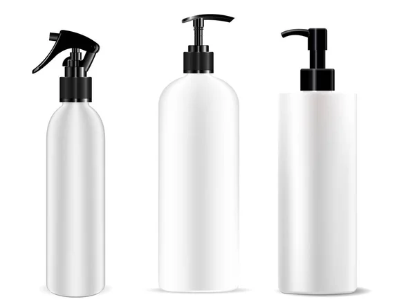 stock vector Dispenser Bottle Pump Spray Set. Cosmetic Mockup