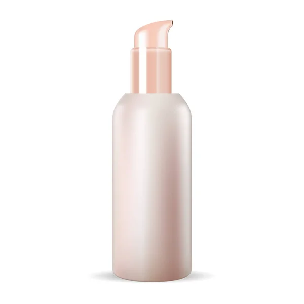 Foundation Cream Cosmetic Bottle. Conteneur de pompe — Image vectorielle