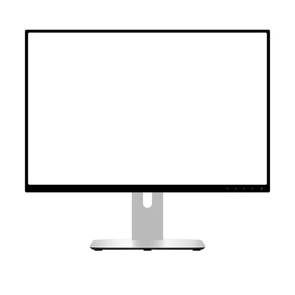 Computermonitor. Breed scherm Lcd Display. Vector. — Stockvector