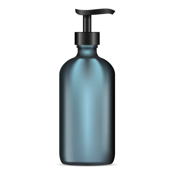 Matte Glaslotion Pumpflasche. Kosmetikbehälter — Stockvektor