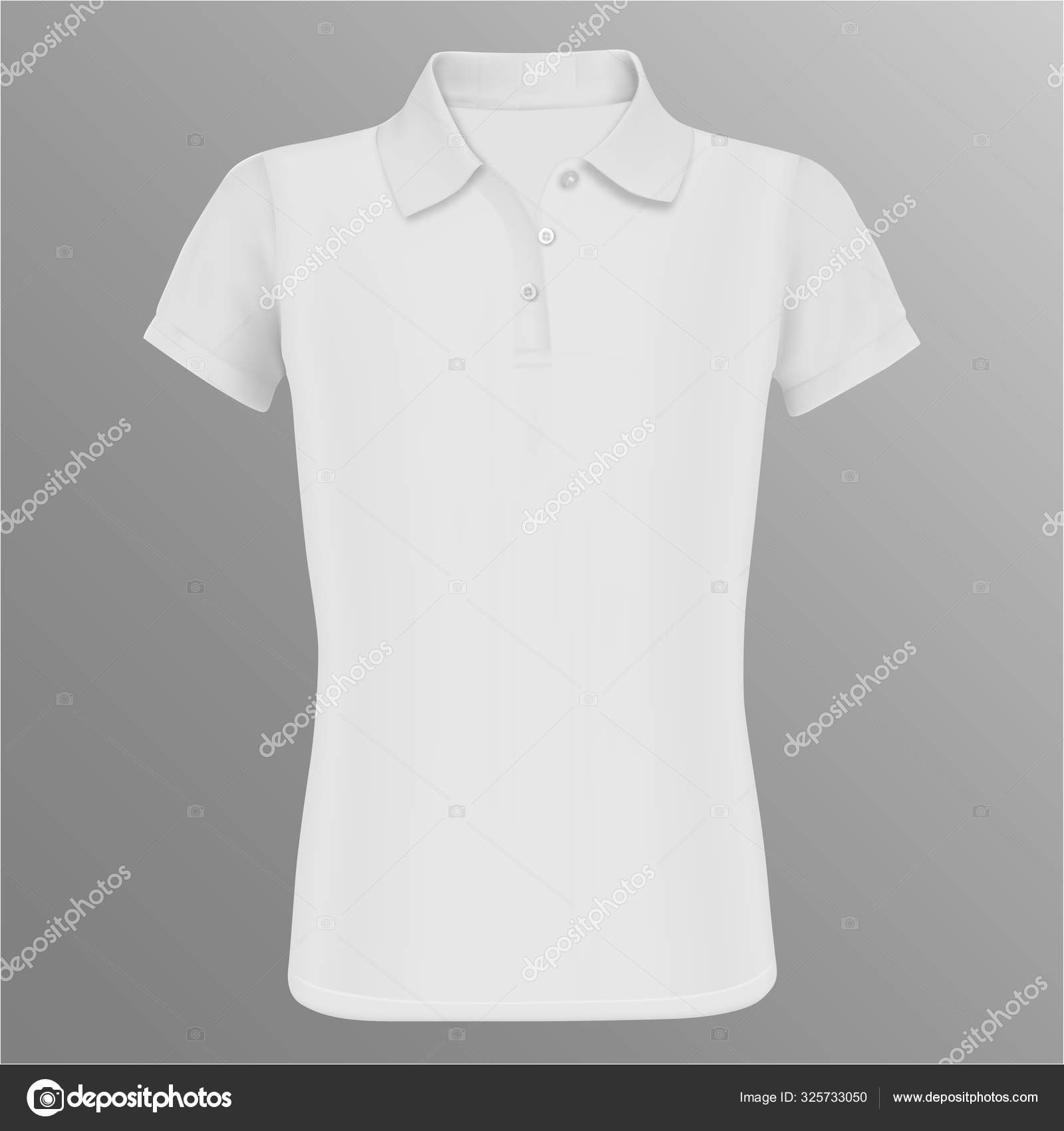 Download Polo Shirt Mockup White Vector Isolated Template Vector Image By C Sergiibaibak Vector Stock 325733050