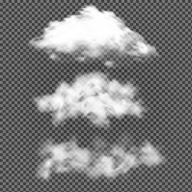 Gökyüzü Bulutu arka planda izole edildi. Gerçekçi Vektör