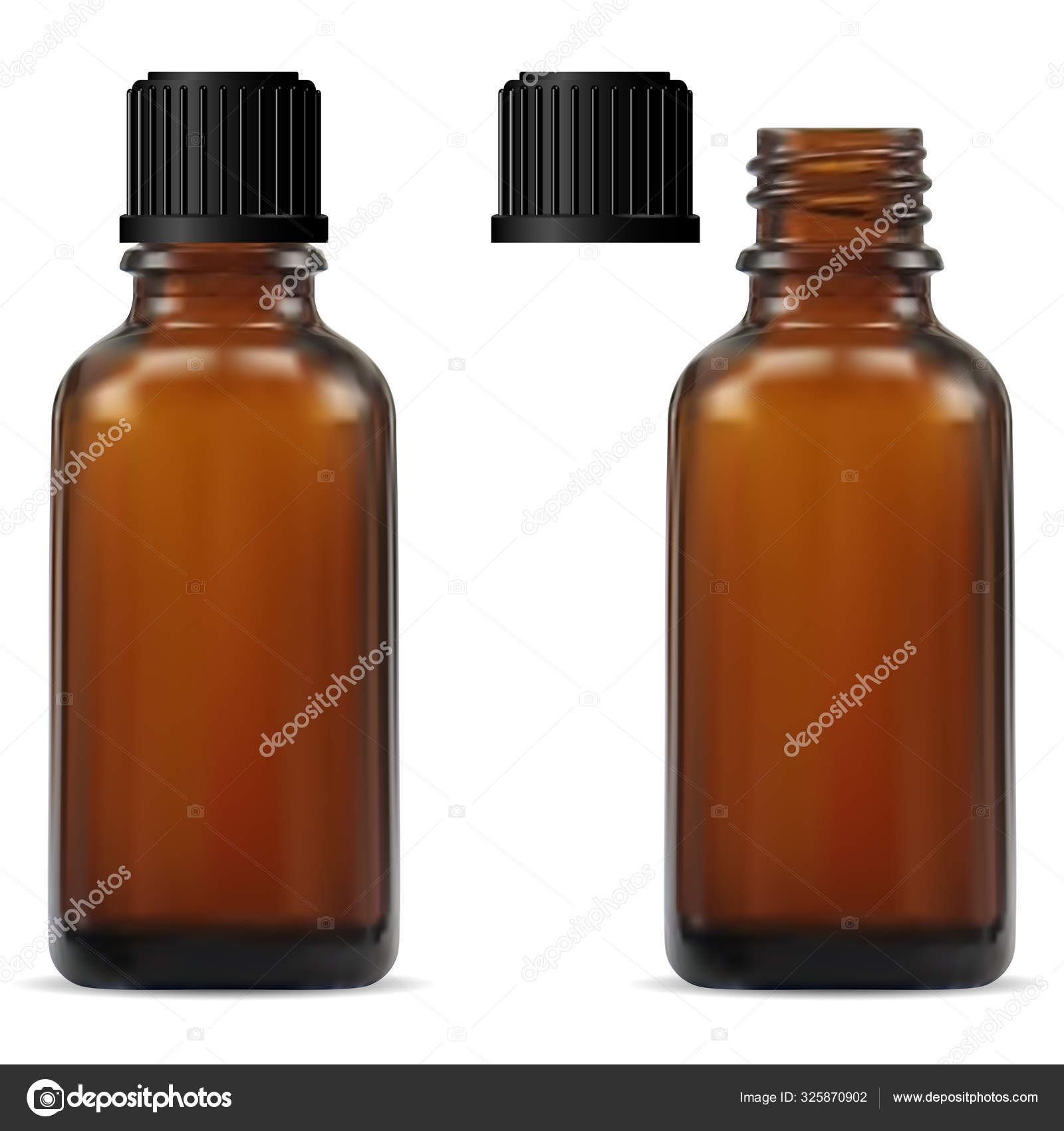 Download Medical Bottle Brown Glass Pharmacy Bottle Vial Vector Image By C Sergiibaibak Vector Stock 325870902