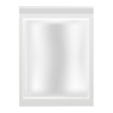Kozmetik kesesi. Yüz maskesi folyo paketi. 3D kese