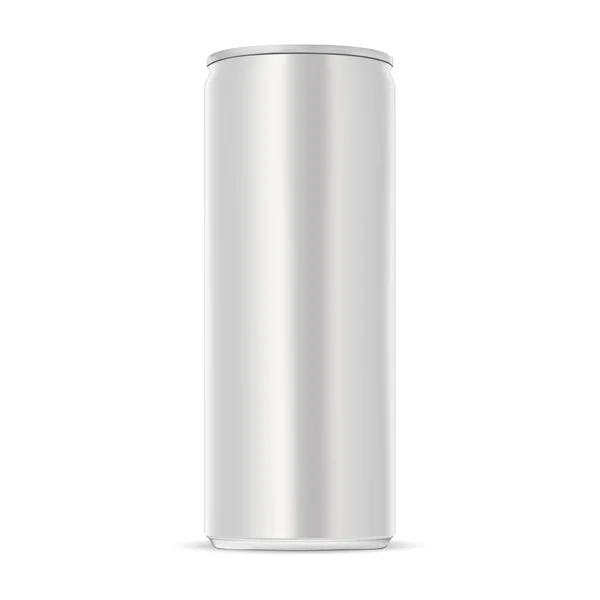 A lata de alumínio. Slim energy drink tin mockup. Suco — Vetor de Stock