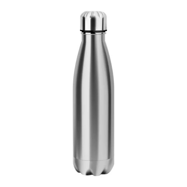 Wasserflasche aus Metall. wiederverwendbare Edelstahlflasche — Stockvektor