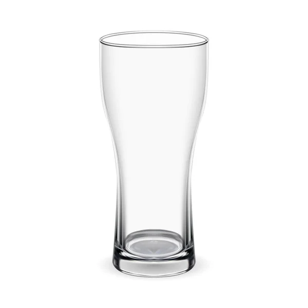 Bierglas. Geïsoleerde goblet model. Doorzichtig — Stockvector