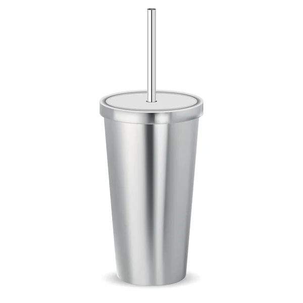 Cocktail shake cup. Koffiepot mockup. Milkshake — Stockvector