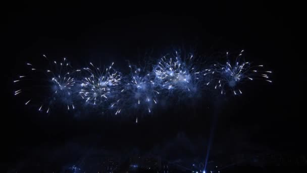 Temmuz Daki Bağımsızlık Gününden Önce Derin Kara Arkaplan Gökyüzü Festivalinde — Stok video