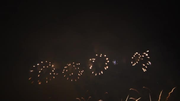 4Kビデオ7月4日独立記念日前の花火大会の様子 — ストック動画