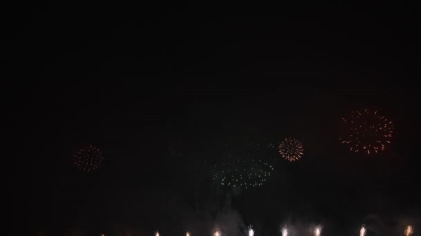 4Kビデオ7月4日独立記念日前の花火大会の様子 — ストック動画