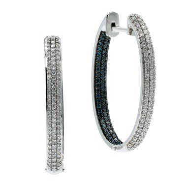 Elmaslı bir yüzük şeklinde saf gümüş küpeler, beyaz altın kare Zirkon.