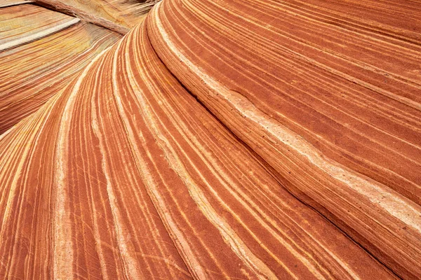 Arizona Wave - Beroemde Geologie rotsformatie in Pariah Canyon gesloten als gevolg van Coronovirus Covid-19 Pandemie, Usa grens van Utah en Arizona Rechtenvrije Stockfoto's