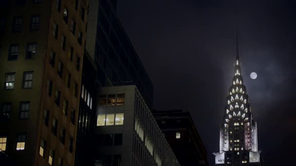 New York, USA - 28 September 2012: Full Moon in New York — Stock Video