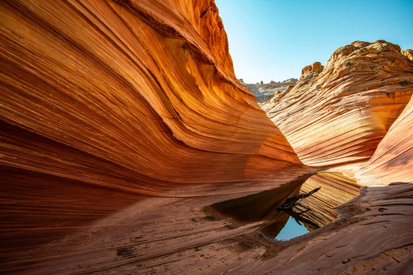 Arizona Wave - Beroemde Geologie rotsformatie in Pariah Canyon, Verenigde Staten — Stockfoto