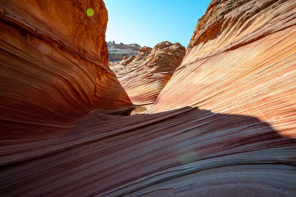 Arizona Wave - Famosa formación de rocas geológicas en el Cañón Pariah — Foto de Stock