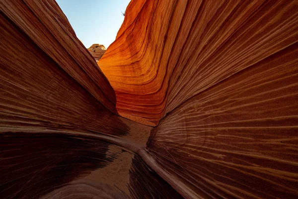 Arizona Wave - Slavná geologická skalní formace v kaňonu Pariah — Stock fotografie