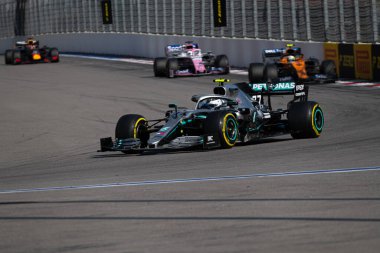 SOCHI, RUSSIA - 29 Eylül 2019: Rusya Formula 1 Grand Prix 'inde Yarış Başladı