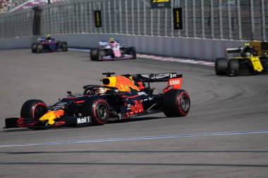 SOCHI, RUSSIA - 29 Eylül 2019: Rusya Formula 1 Grand Prix 'inde Yarış Başladı
