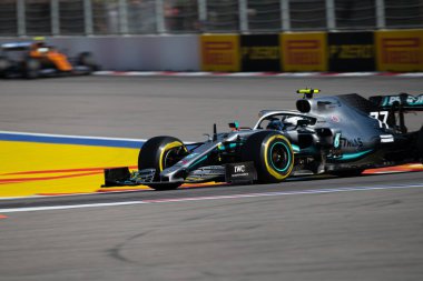 SOCHI, RUSSIA - 29 Eylül 2019: Rusya Formula 1 Grand Prix 'inde Yarış Başladı