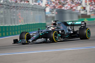 SOCHI, RUSSIA - 29 Eylül 2019: Rusya Formula 1 Grand Prix 'inde Yarış Başladı