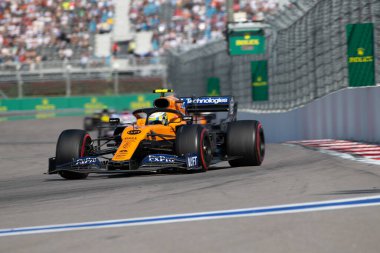 SOCHI, RUSSIA - 29 Eylül 2019: Rusya Formula 1 Grand Prix 'inde Yarış Başladı