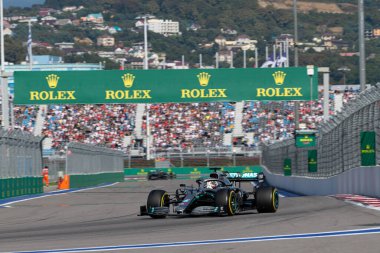 SOCHI, RUSSIA - 29 Eylül 2019: Rusya Formula 1 Grand Prix 'inde Yarış Başladı