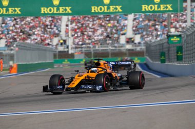 SOCHI, RUSSIA - 29 Eylül 2019: Rusya Formula 1 Grand Prix 'inde Yarış Başladı
