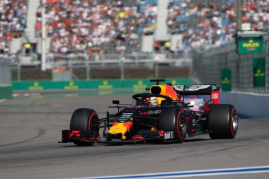 SOCHI, RUSSIA - 29 Eylül 2019: Rusya Formula 1 Grand Prix 'inde Yarış Başladı