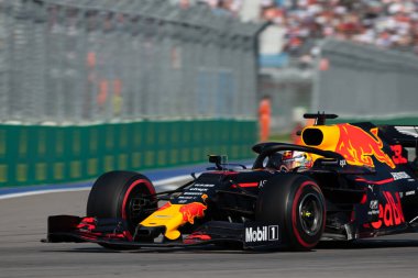SOCHI, RUSSIA - 29 Eylül 2019: Rusya Formula 1 Grand Prix 'inde Yarış Başladı