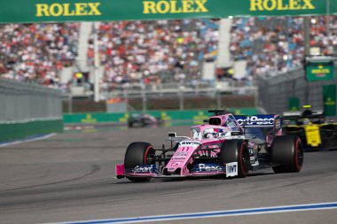 SOCHI, RUSSIA - 29 Eylül 2019: Rusya Formula 1 Grand Prix 'inde Yarış Başladı