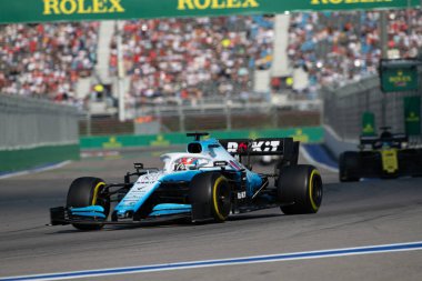 SOCHI, RUSSIA - 29 Eylül 2019: Rusya Formula 1 Grand Prix 'inde Yarış Başladı