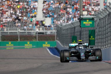 SOCHI, RUSSIA - 29 Eylül 2019: Rusya Formula 1 Grand Prix 'inde Yarış Başladı