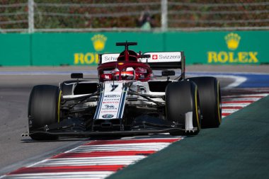 SOCHI, RUSSIA - 29 Eylül 2019: Rusya Formula 1 Grand Prix 'inde Yarış Başladı