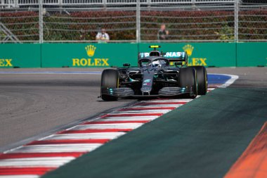 SOCHI, RUSSIA - 29 Eylül 2019: Rusya Formula 1 Grand Prix 'inde Yarış Başladı