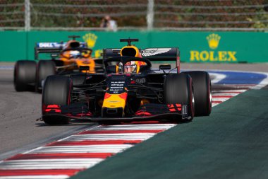 SOCHI, RUSSIA - 29 Eylül 2019: Rusya Formula 1 Grand Prix 'inde Yarış Başladı