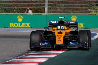 SOCHI, RUSSIA - 29 Eylül 2019: Rusya Formula 1 Grand Prix 'inde Yarış Başladı