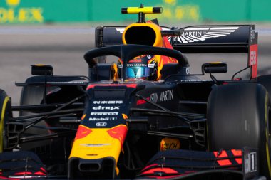 SOCHI, RUSSIA - 29 Eylül 2019: Rusya Formula 1 Grand Prix 'inde Yarış Başladı
